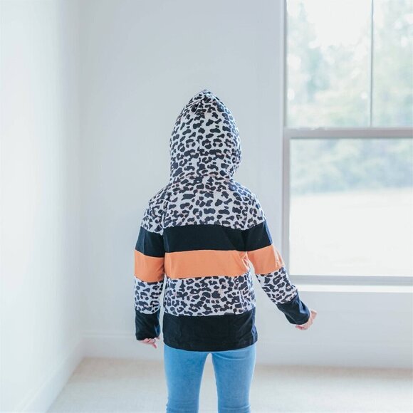 Black & Leopard Print Hoodie Shirt - Picture 4 of 11